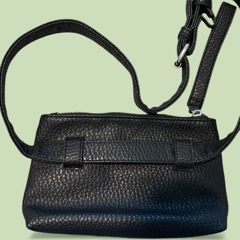 Black Belt Bag with Wristlet - Picture 2 of 5